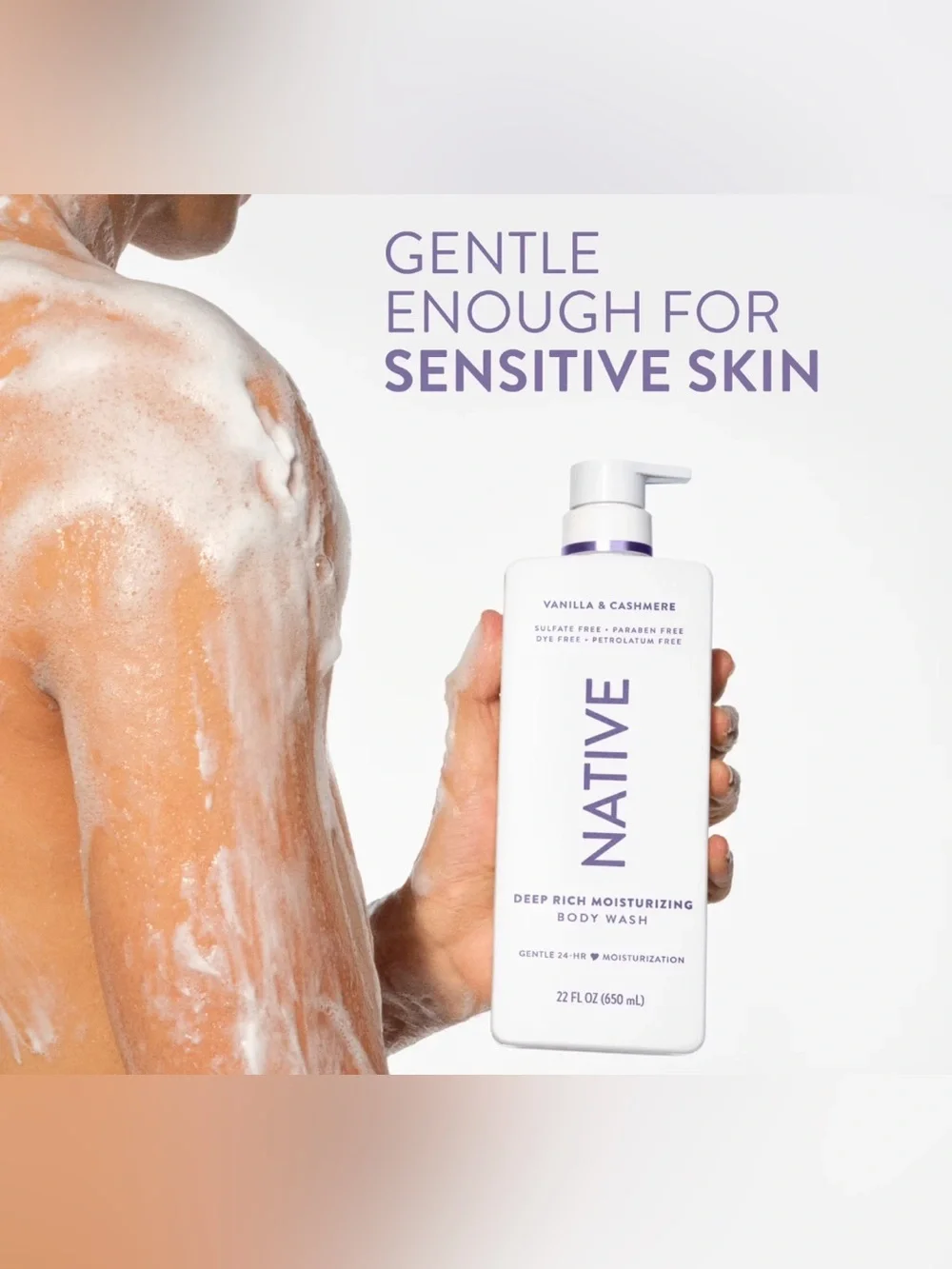 Native Body Wash Sulfate Free - Vanilla & Cashmere - 18 fl oz